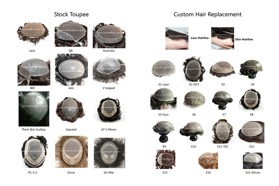 Natural Effect Full Lace Men′s Grey Hair Toupee