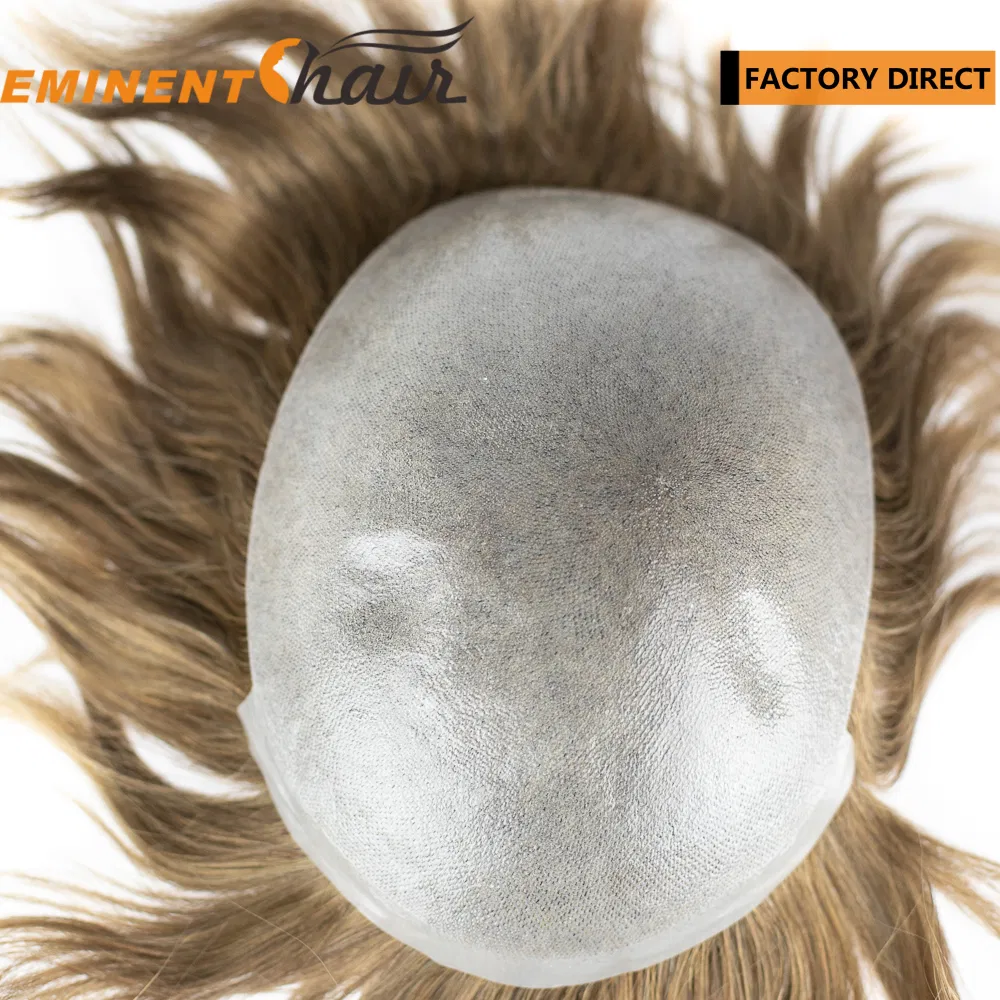 Natural Hairline Virgin Hair Men′s Skin Toupee