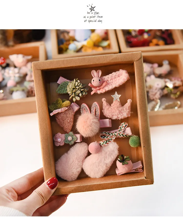 New Style Baby Hair Clips Set Cute Barrettes for Baby Girls