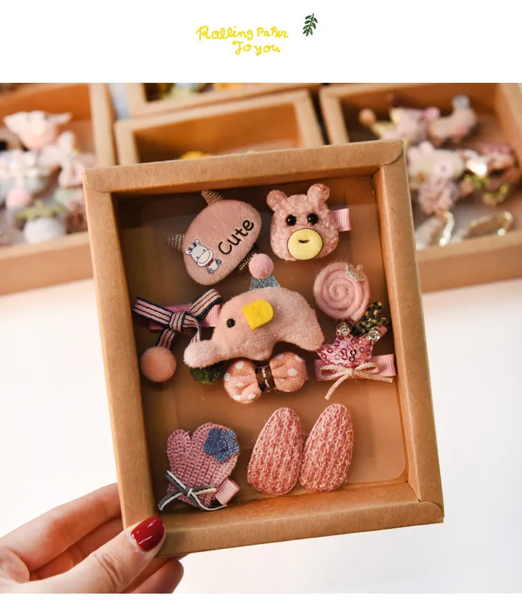 New Style Baby Hair Clips Set Cute Barrettes for Baby Girls