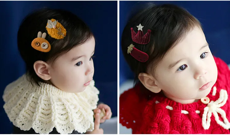 New Style Baby Hair Clips Set Cute Barrettes for Baby Girls