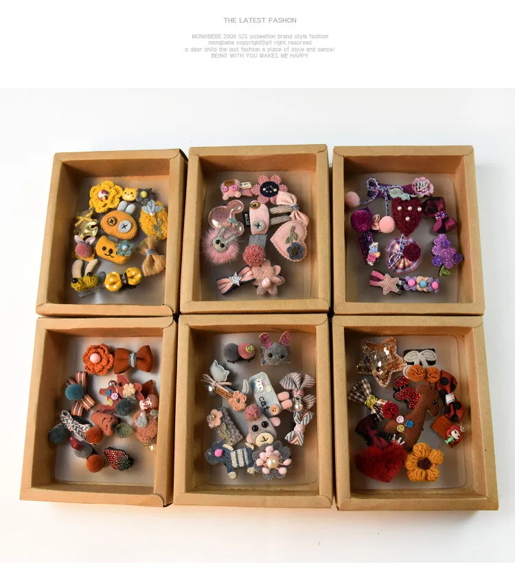 New Style Baby Hair Clips Set Cute Barrettes for Baby Girls
