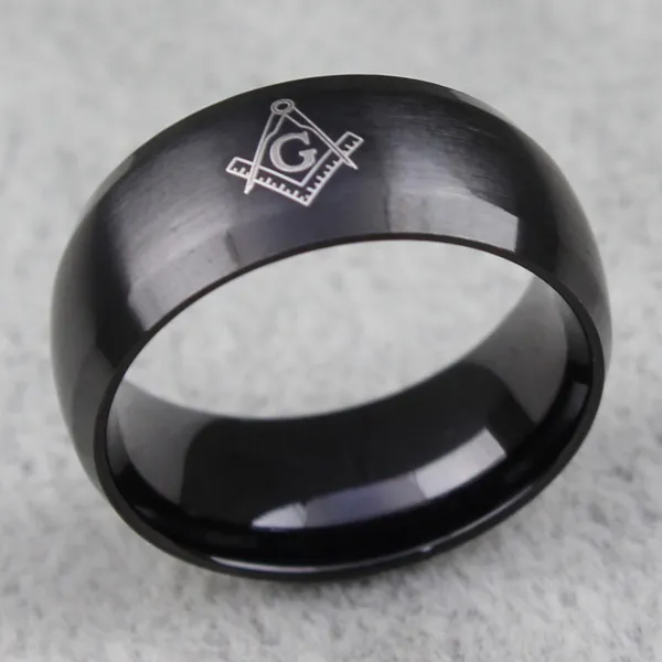 Newest Design Silver Laser Masonic Signet Ring