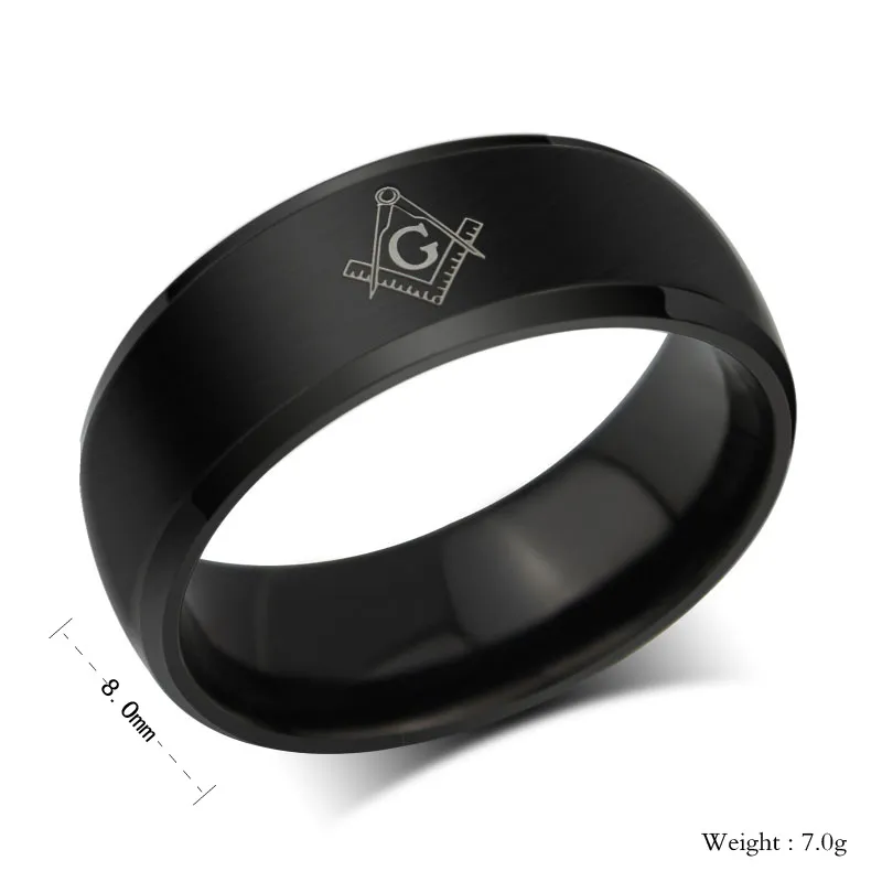 Newest Design Silver Laser Masonic Signet Ring