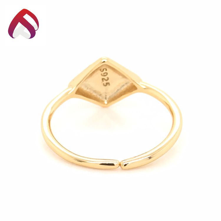 Punk Square Open Finger Gold Color Geometry Ring Jewelry