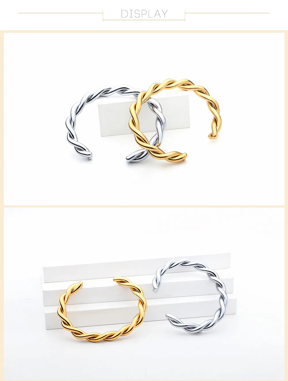 Rose Gold Silver Gold Love Knot Bracelet Bangle Jewelry