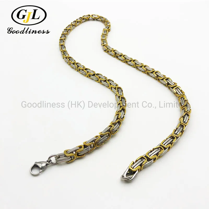Stainless Steel King Chain Lobster Buckle Domineering Trend Titanium Steel Chain Necklace