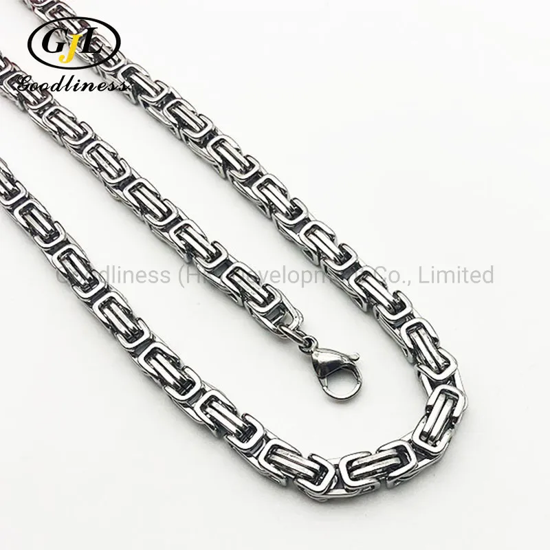 Stainless Steel King Chain Lobster Buckle Domineering Trend Titanium Steel Chain Necklace