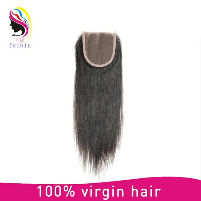 Straight Indian Remy Human Hair 4*4 Closure with Hair Bundle