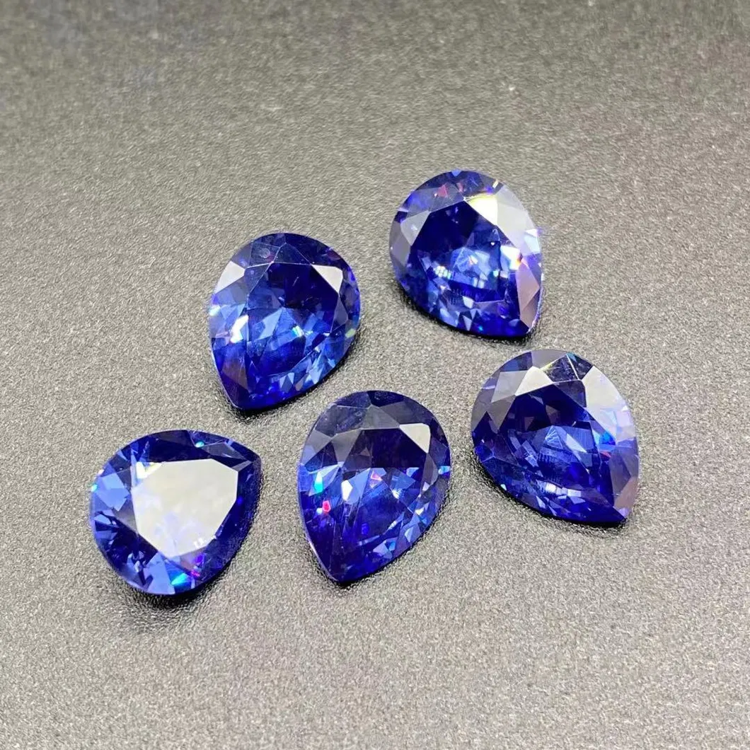 Tanzanite Gemstone Pear Cut Tanzanite CZ