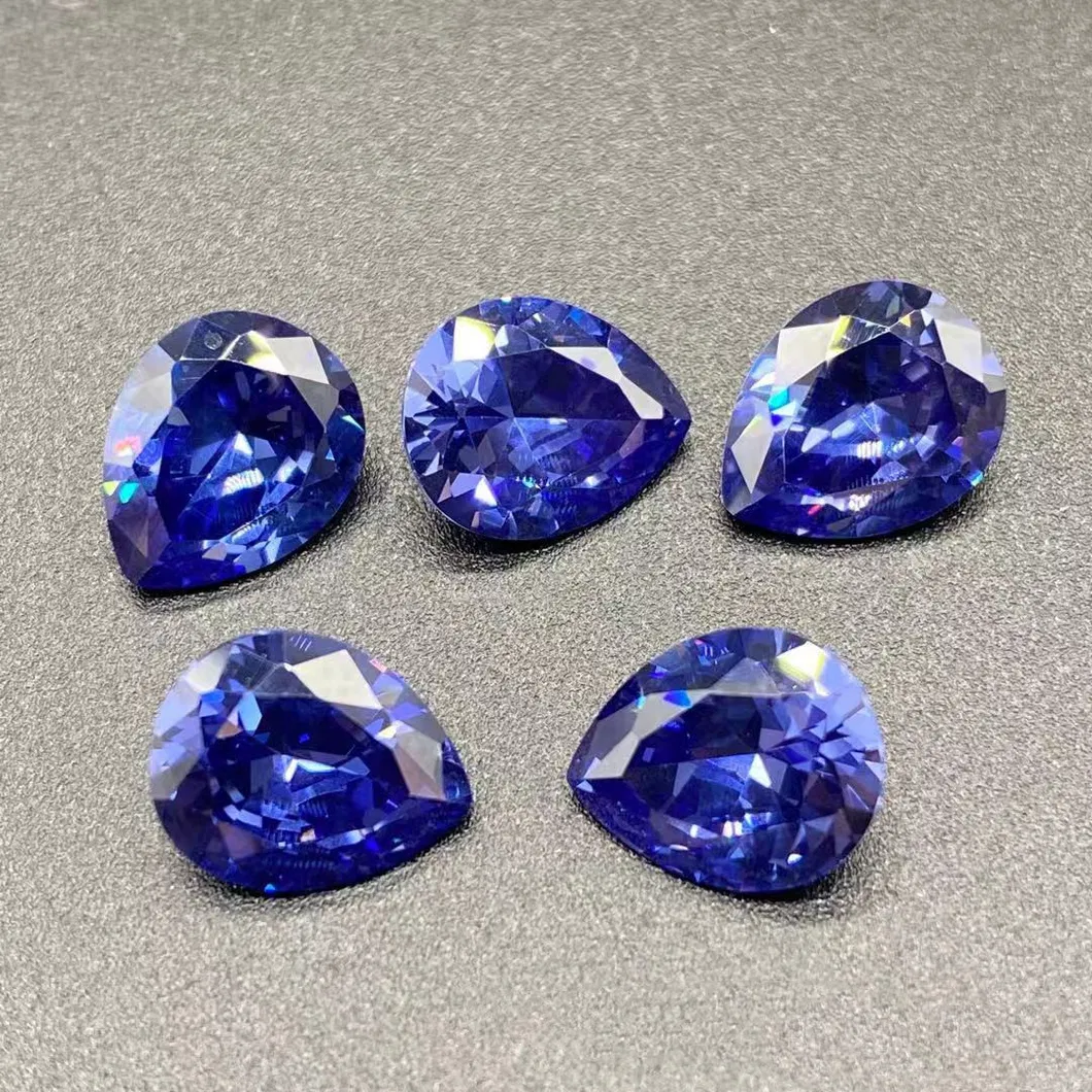 Tanzanite Gemstone Pear Cut Tanzanite CZ
