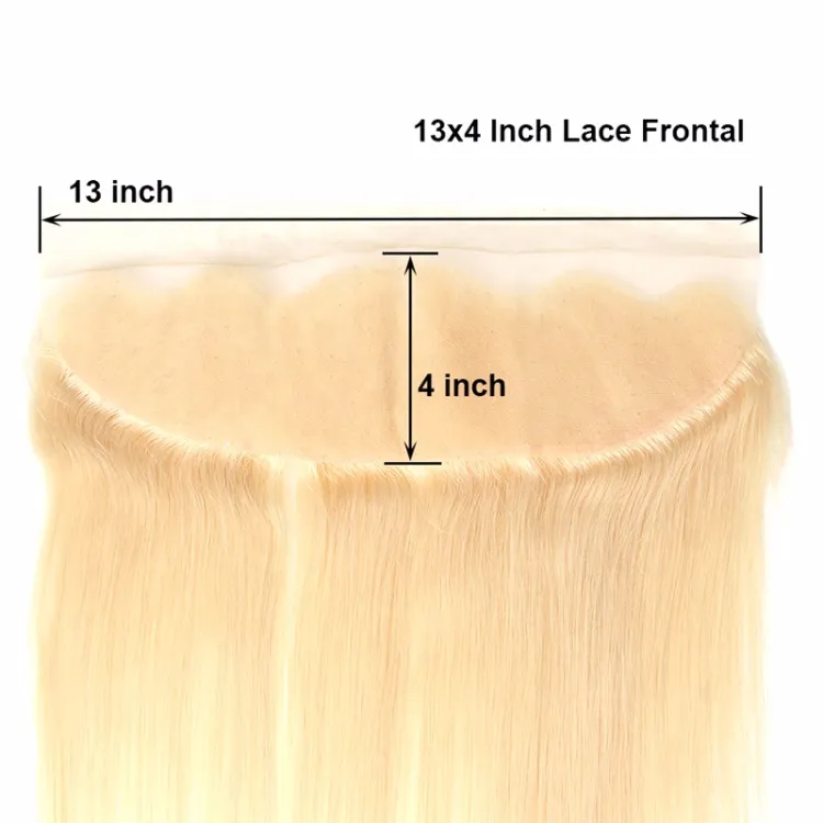 Top Peruvian Human Hair HD Swiss Transparent Lace Frontal Blonde 13*4 Frontal
