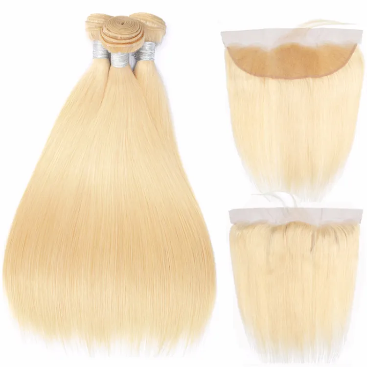 Top Peruvian Human Hair HD Swiss Transparent Lace Frontal Blonde 13*4 Frontal