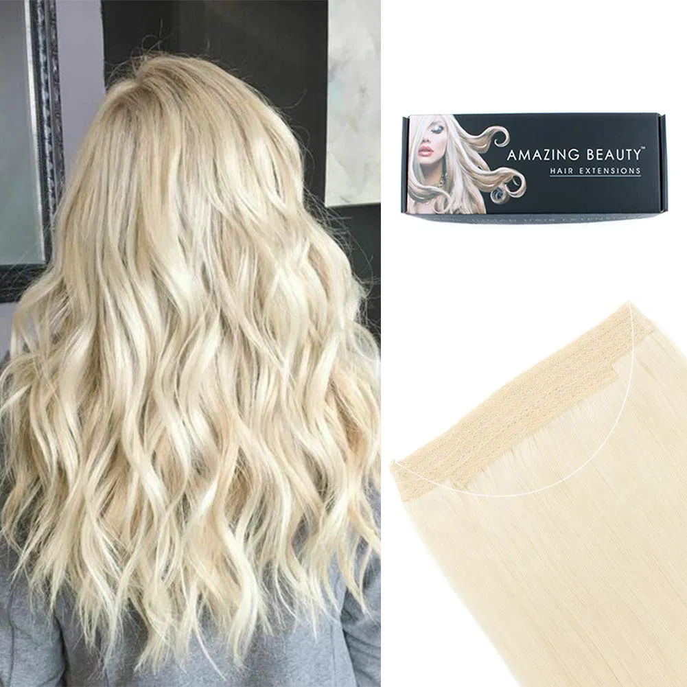 Trendy Hair Extensions, Ash Brown Fading Into Platinum Blonde B8-60, 120 Gram 20 Inch