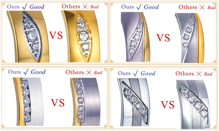 Unique Design His and Hers Wedding Rings Titanium Wedding Ring Best Price