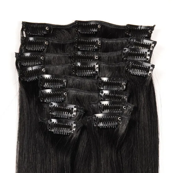 Unprocessed Virgin Remy 100 Human Hair, Hair Clip, Clip in Hair Extensions for Black Women