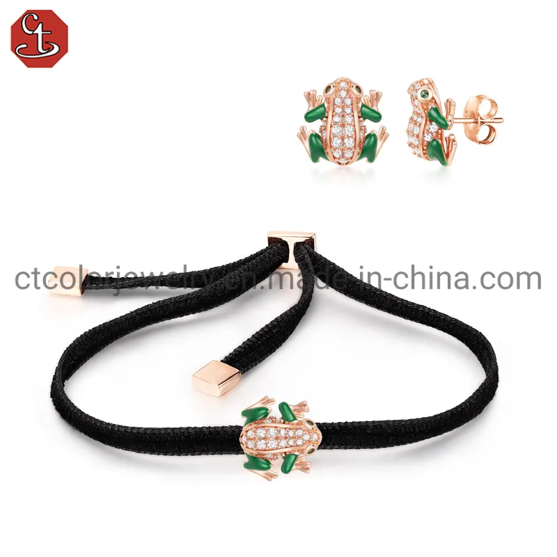 Wholesale Fashion Jewelry Adjustable Rope 925 Silver Ladybird beetle Shape Bangle Bracelet