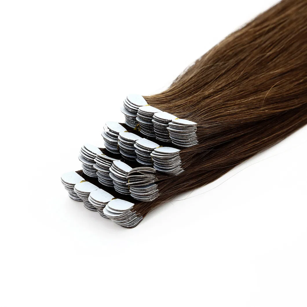 Wholesale Price 12-28inch 100% Human Hair Invisible Tape in Double Drawn Remy Tape Hair Extension