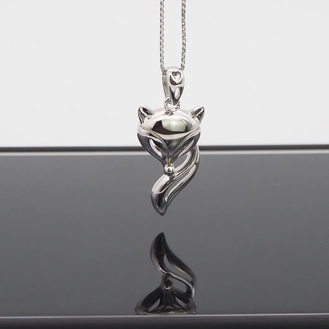 Women′s Fashionable Fox Sterling Silver Pendant Gift for Her Animal Necklace