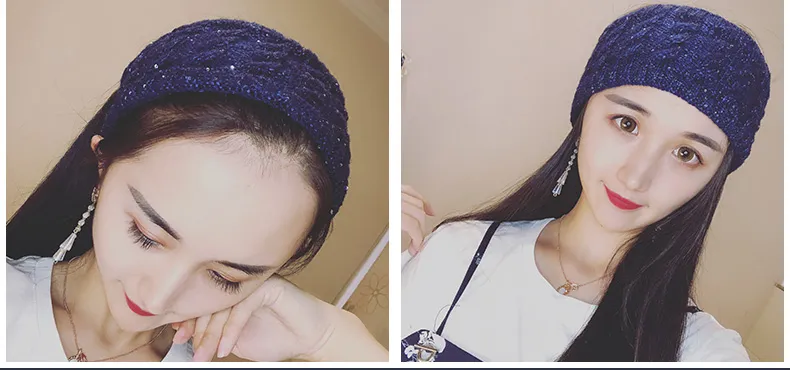 Womens High Quality Fashion Glittering Sparkling Sequin Headband Hairband Customizable Custom with Logo